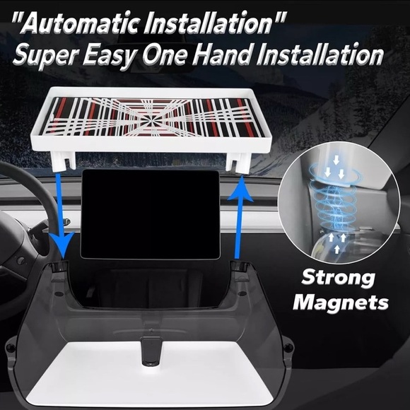 Under Screen Storage Organizer Model 3/Y Magnetic Center Console Organizer - - Picture 4 of 4